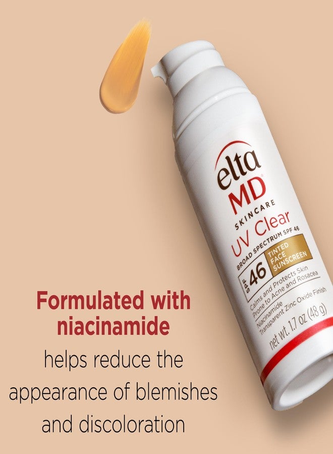 EltaMD UV Clear Tinted Face Sunscreen, SPF 46 Oil- Free with Zinc Oxide, Dermatologist Recommended, Stocking Stuffer - Image 3